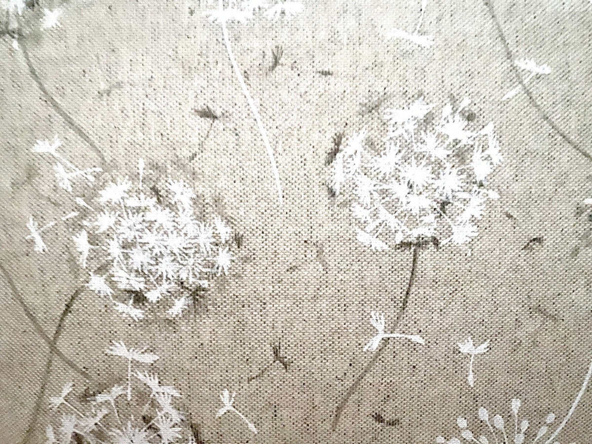 DEKORATEX Chices Outdoor Kissen Gefüllt NEU Pusteblume Sand Weiß 50x50 cm