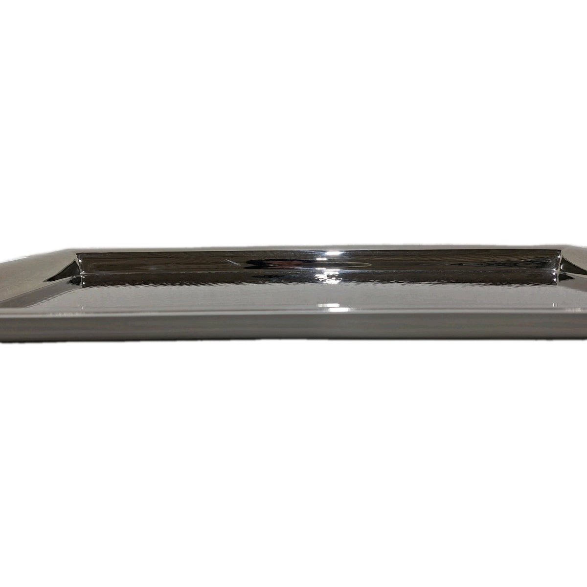 Fink Edelstahl  Tablett NAGANO Neu Gehämmert Silber Rechteckig  48x24 cm