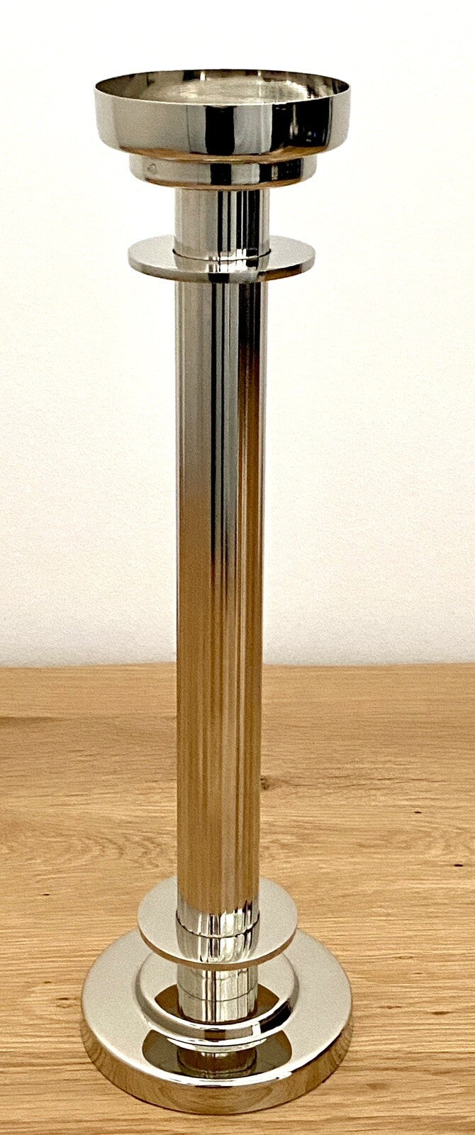 Fink moderner Kerzenleuchter RICARDO NEU Vernickelt 37 cm Hoch