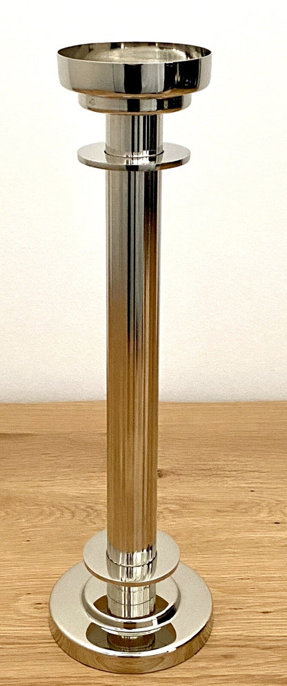 Fink moderner Kerzenleuchter RICARDO NEU Vernickelt 37 cm Hoch