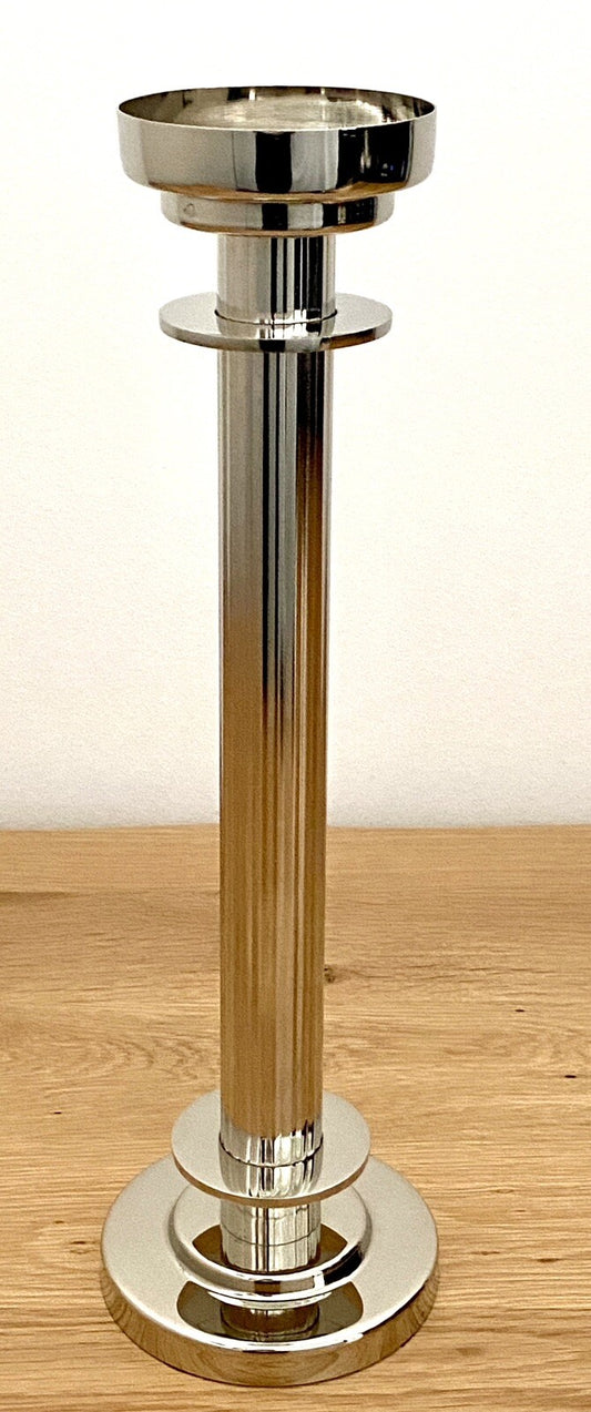 Fink moderner Kerzenleuchter RICARDO NEU Vernickelt 37 cm Hoch
