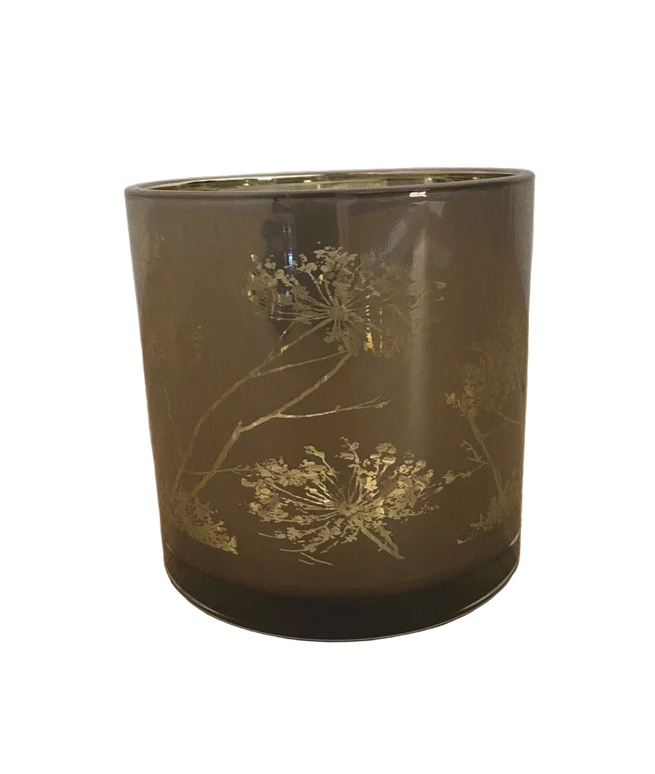 Formano chices Teelichtglas Pusteblume NEU Gold Taupe 11,5cm Hoch