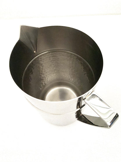 Fink  moderner Edelstahl Krug NASSAU NEU Gehämmert 17 cm Hoch