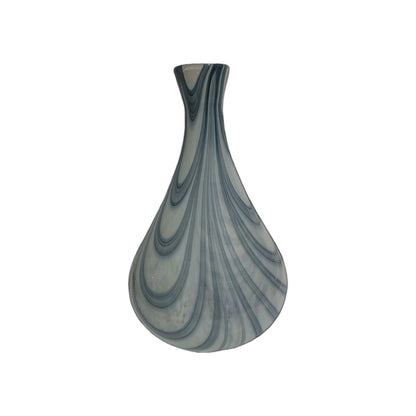 Mossapour Glas Vase CINTA NEU hellblau Modern Art 38cm Hoch