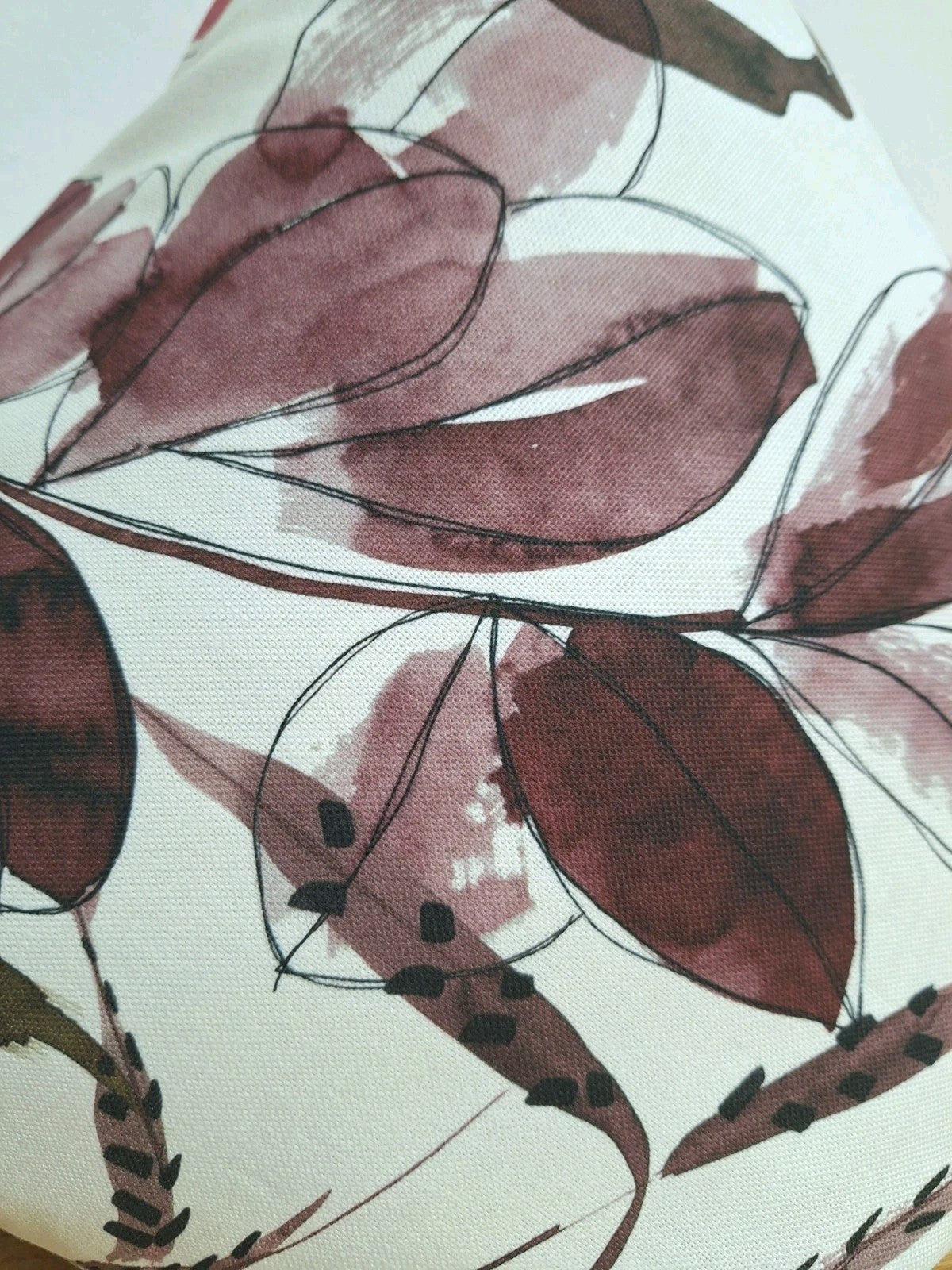 Sander moderne  Kissenhülle SKANE NEU Blätter Abstrakt Ecru  Beere Grün 40x40cm