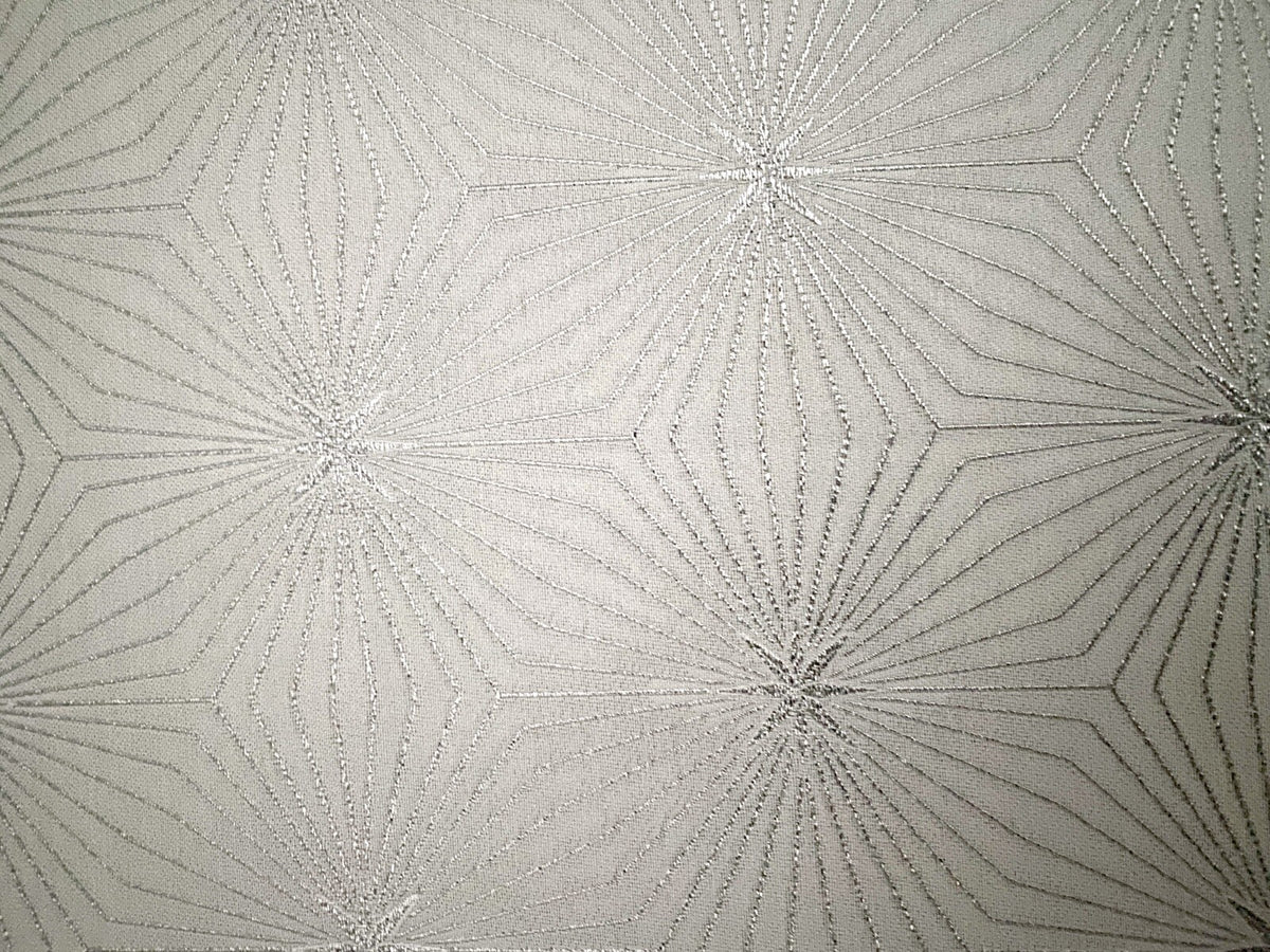 Apelt moderner Jaquard Weihnachts-Läufer Sterne abstrakt Weiß Silber  48x140cm