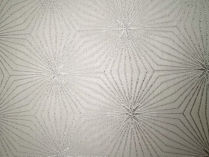 Apelt moderner Jaquard Weihnachts-Läufer Sterne abstrakt Weiß Silber  48x140cm