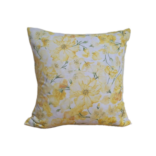 Apelt Kissenhülle  Bedruckt  Blütendesign NEU Natur Grün Gelb 49x49cm
