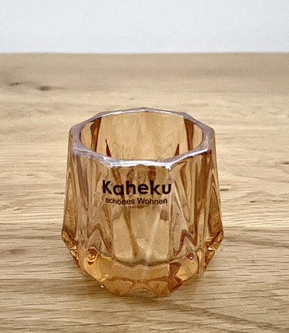 Kaheku chices Tischlicht HAVIS NEU Glas Amber 5,5 cm Hoch