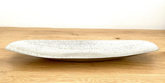 Casablanca moderne Aluminium Schale SINAR NEU Strukturiert Silber 68 cm Lang