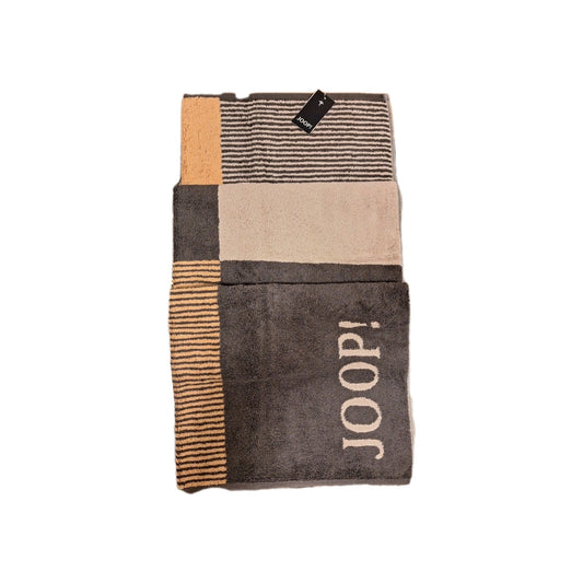 JOOP! Duschtuch DEVIDED NEU Streifen Rechtecke Stein Cognac Schiefer  80x150 cm