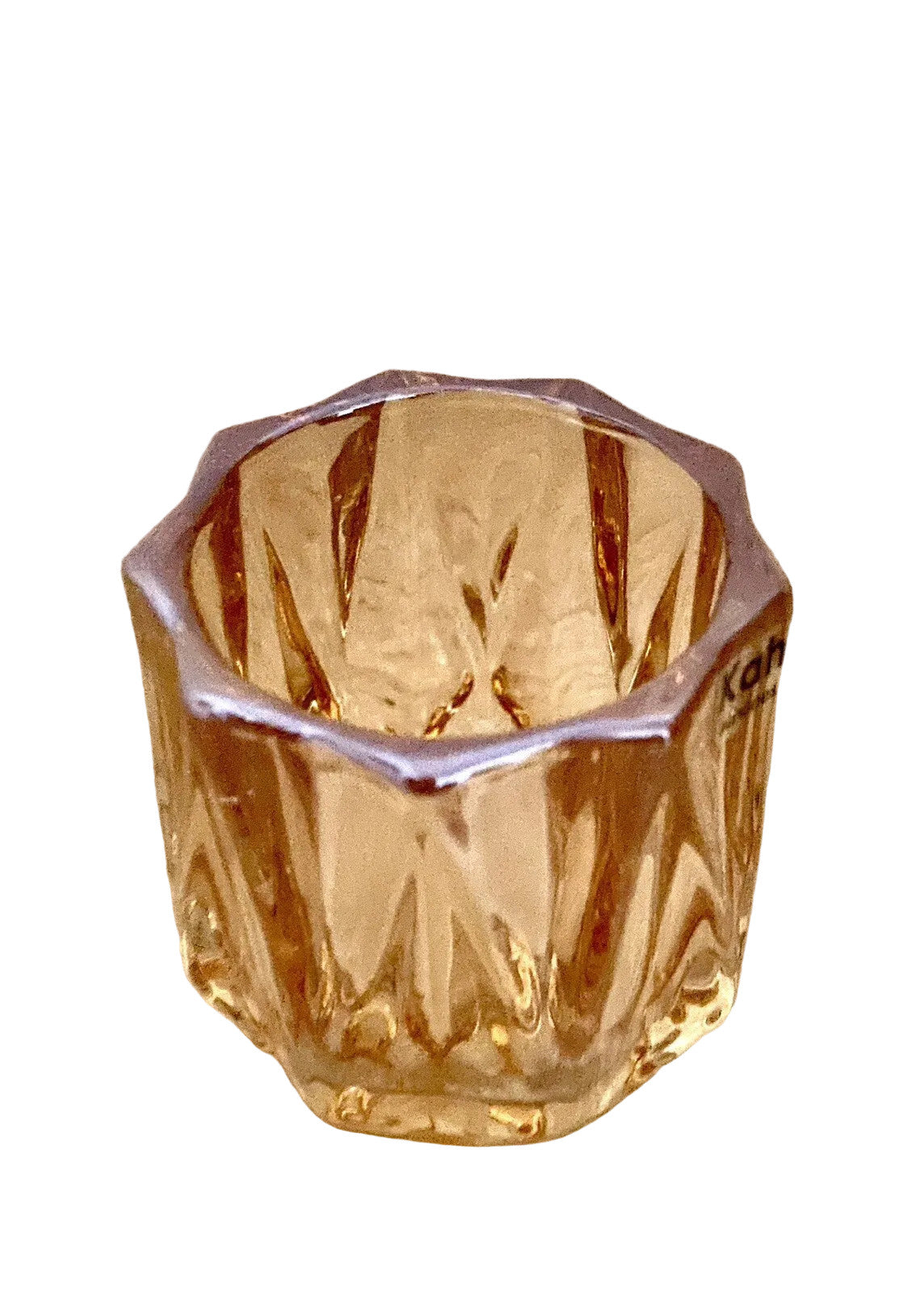 Kaheku chices Tischlicht HAVIS NEU Glas Amber 7,5 cm Hoch