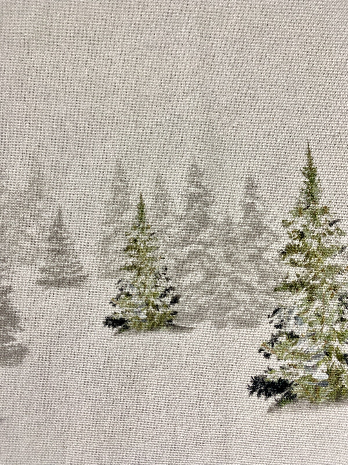 Apelt Weihnachts-Tischläufer Winterwald Digitaldruck Natur Grün Braun 48x140cm