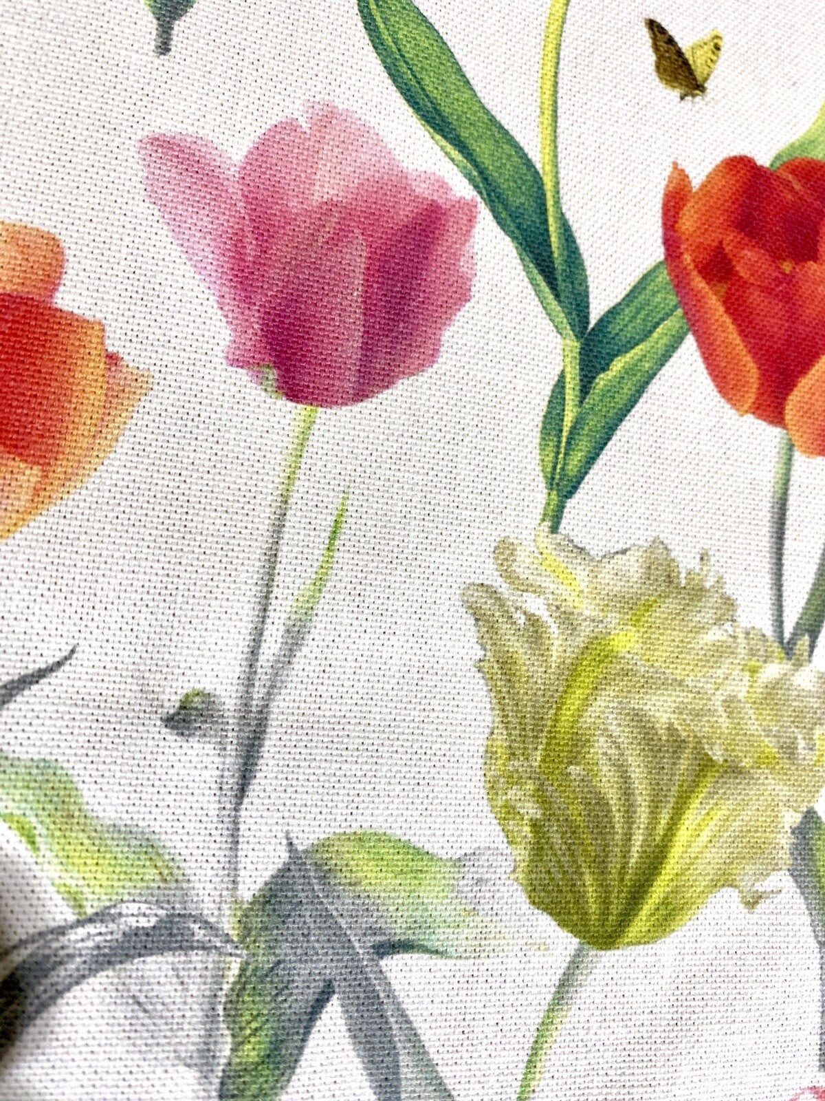 Apelt Frühlings-Tischband Tulpen NEU Digitaldruck Creme Mehrfarbig 25x175 cm