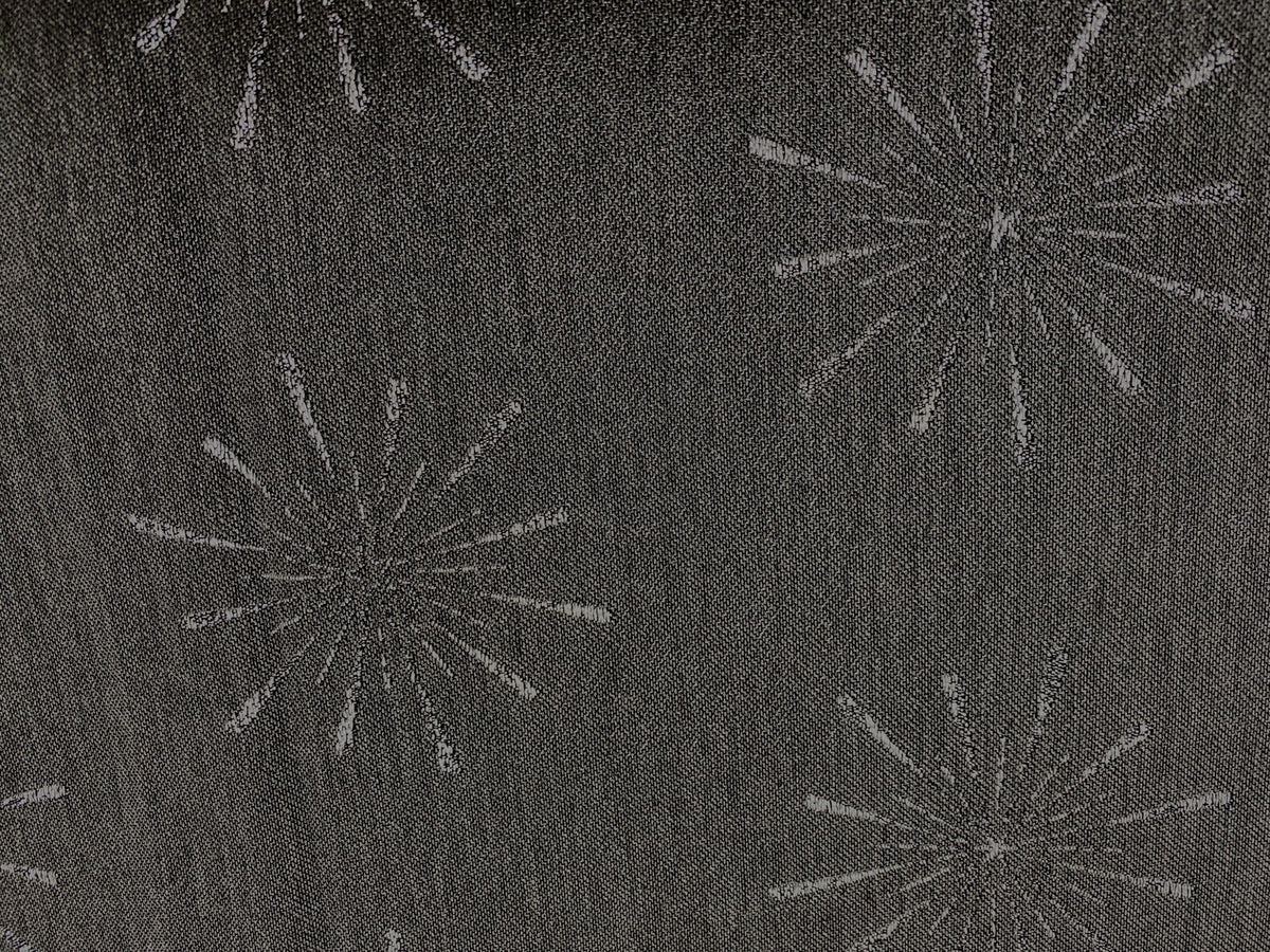 Apelt Jaquard Weihnachts-Tischband Sterne Anthrazit Silber 21x175cm