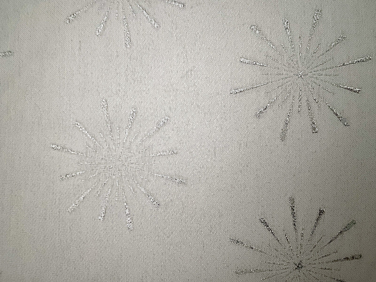 Apelt Jaquard Weihnachts-Tischband Sterne Weiß Silber  21x175cm