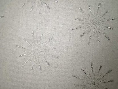 Apelt Jaquard Weihnachts-Tischband Sterne Weiß Silber  21x175cm