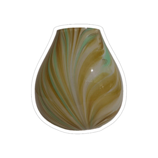 Formano  Glas Vase Stripes NEU Gelb Senf Grün 17,5 cm Hoch