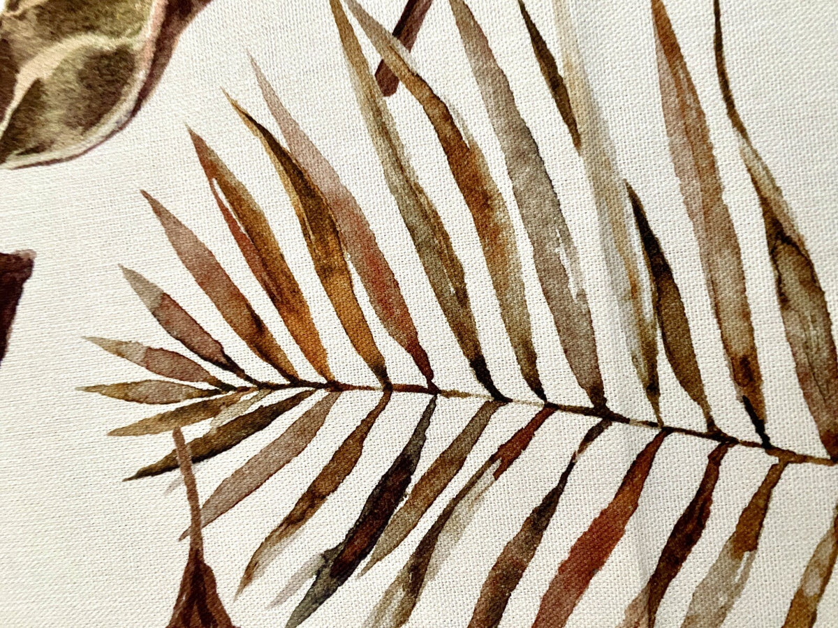 Sprügel moderner Tischläufer NEU Digitaldruck Blattdesign Natur Braun 50x150cm