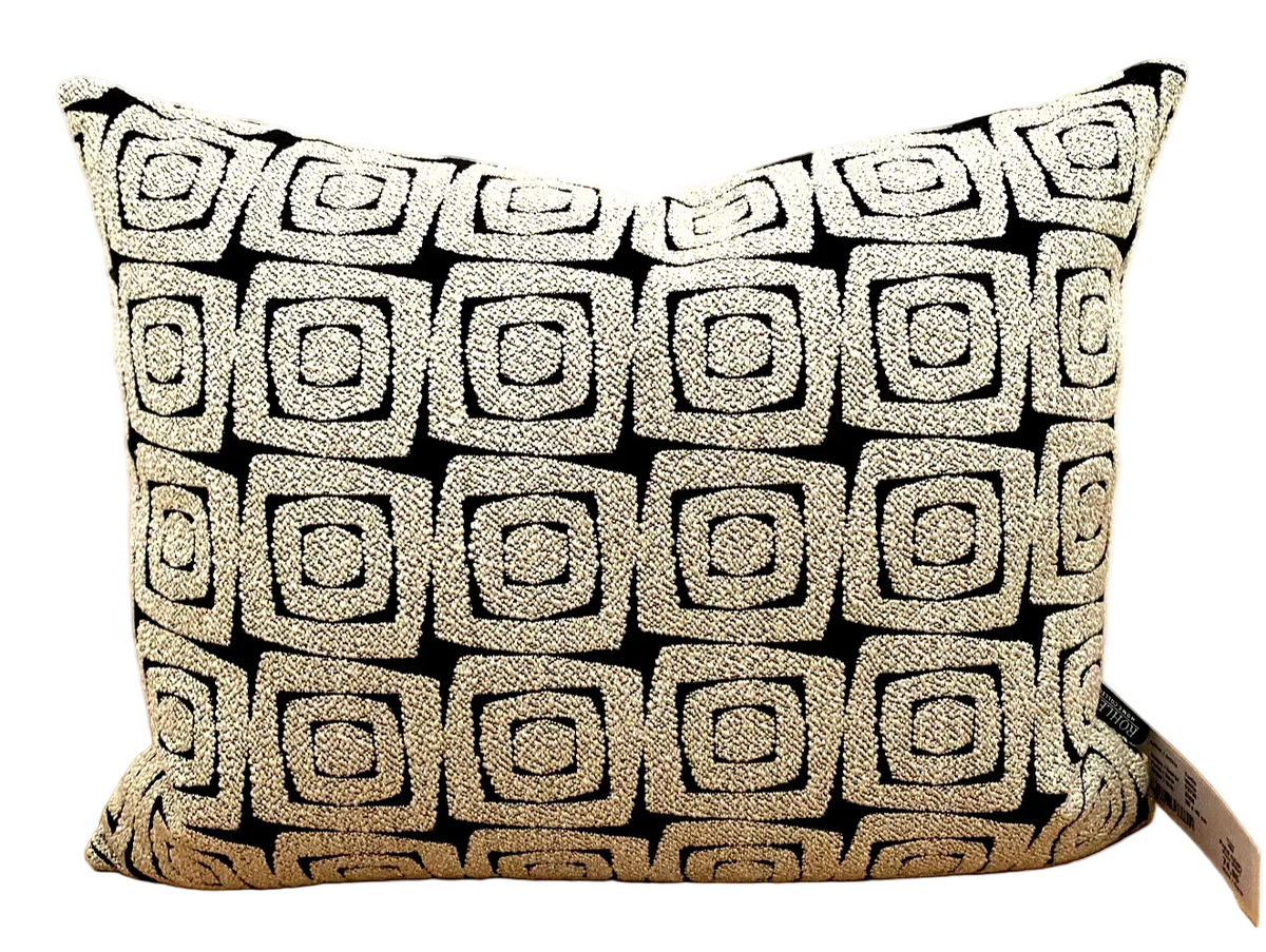 Rohleder moderne Jaquard Kissenhülle "Turtle" NEU  Schwarz  Creme 50 x 40 cm