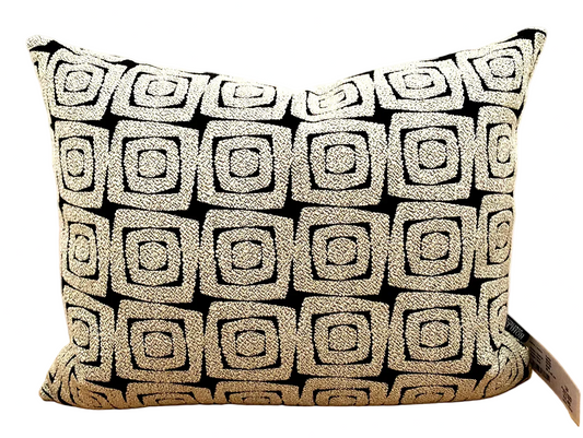 Rohleder moderne Jaquard Kissenhülle "Turtle" NEU  Schwarz  Creme 50 x 40 cm