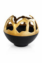 Casablanca by Gilde Aluminium Windlicht BRANCA Neu 2tlg. 25cm Hoch Schwarz Gold