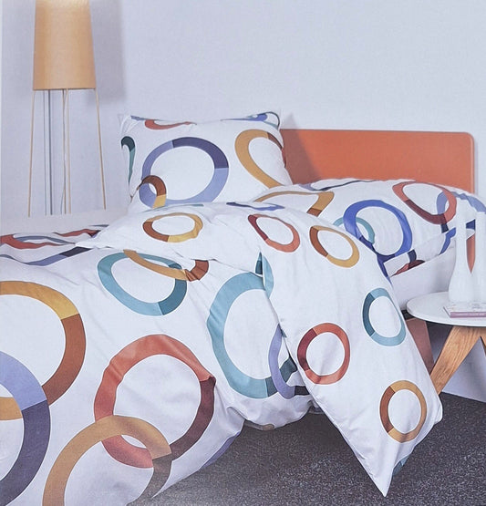 Janine Mako-Satin Bettwäsche NEU Modern Art Multicolour 135x200 cm