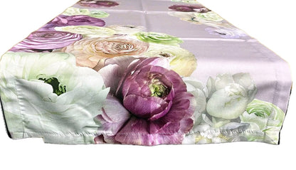 Apelt Blumen Tischläufer NEU Digitaldruck Flieder Lachs Creme Grün 48x140cm