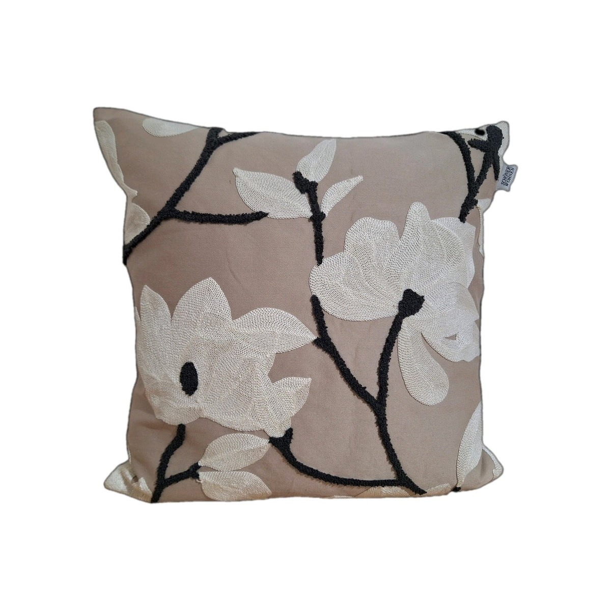 Schöner Wohnen  Kissenhülle Fleur Bestickt Natur  Sand 45x 45 cm