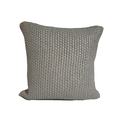 Kaheku moderne Kissenhülle GAGIA Strickoptik Silber 40x40cm