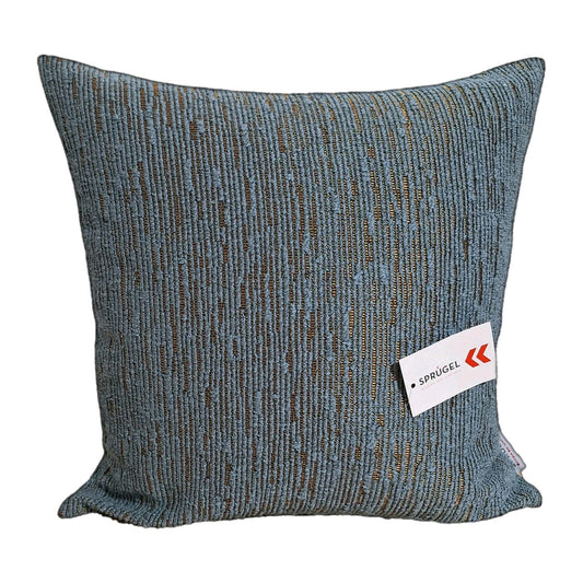 Sprügel moderne Velour Kissenhülle  Streifen Bronze Glänzend Salbei 45x45cm