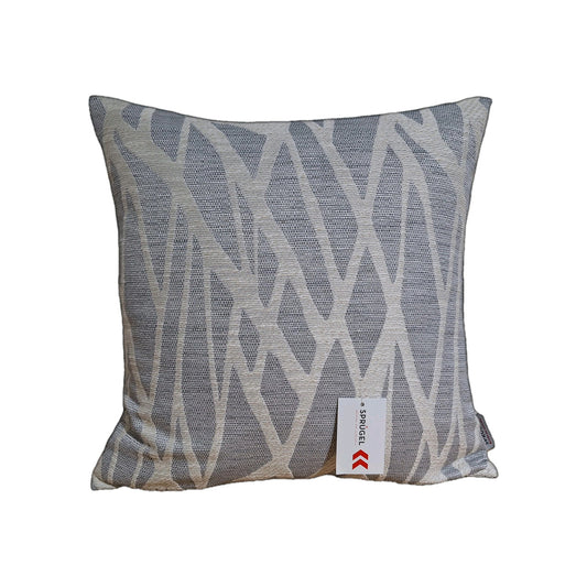 Sprügel moderne Jaquard Kissenhülle Grafisches Design Grau Natur  48x48 cm