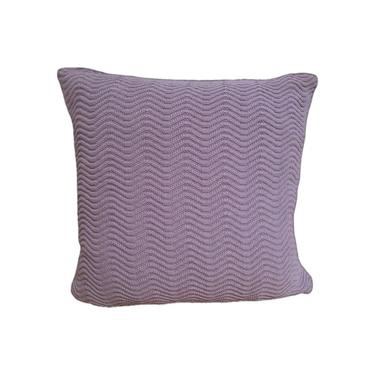 Kaheku moderne Kissenhülle AMON Strickoptik NEU Welle Rosa 45x45 cm