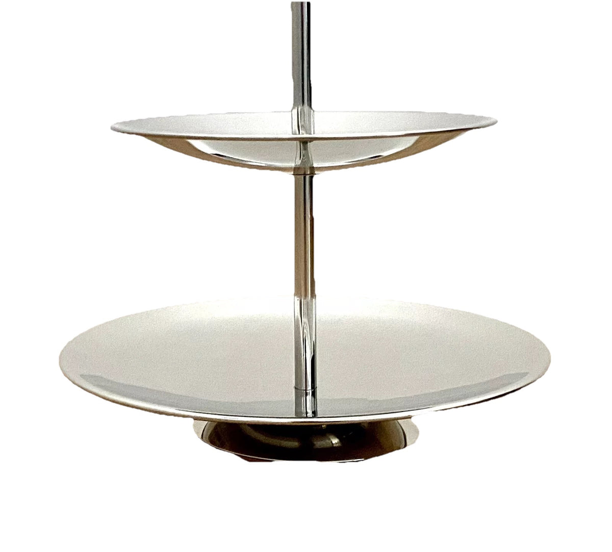 Fink Moderne Edelstahl 2er Etagere SAMUEL NEU Poliert 23 cm Hoch