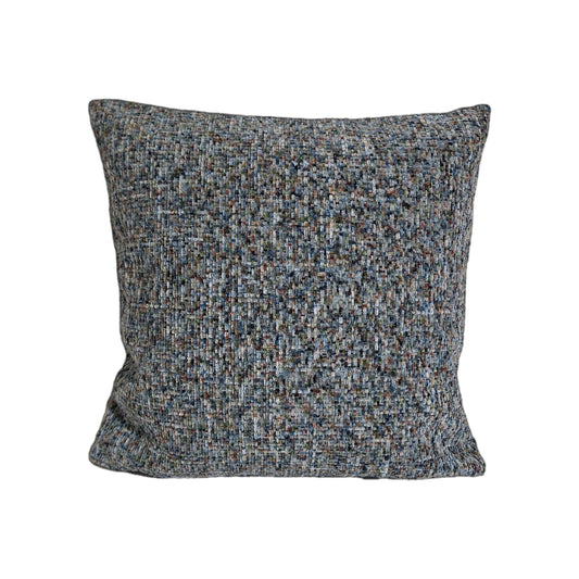 Sander moderne Velour Kissenhülle LANA NEU Blau Meliert 40x40cm Einzelstück