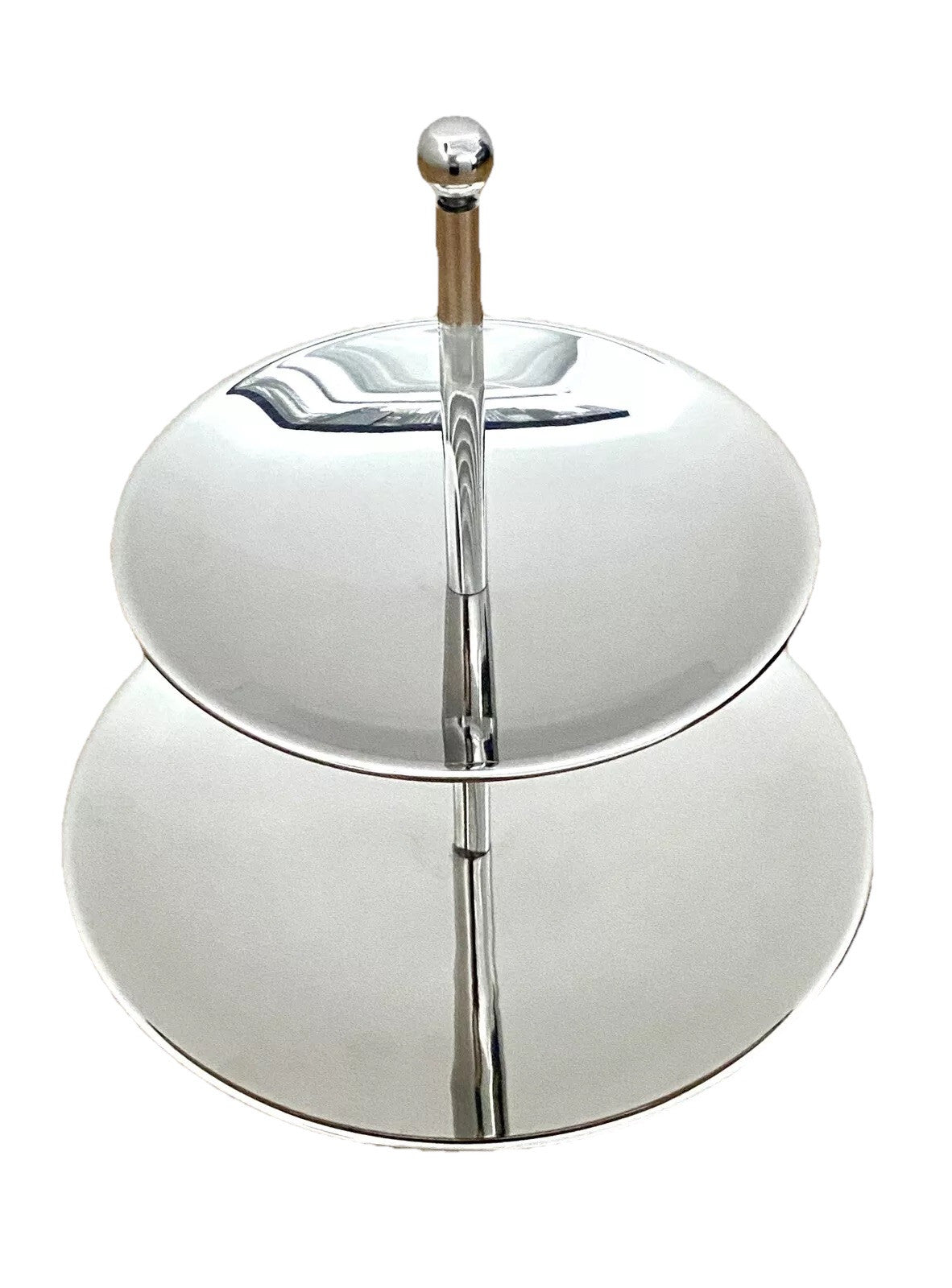 Fink Moderne Edelstahl 2er Etagere SAMUEL NEU Poliert 23 cm Hoch