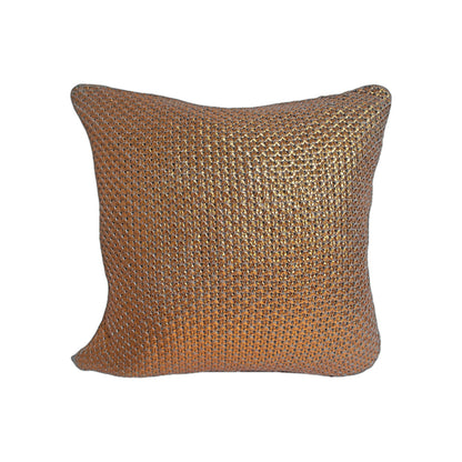 Kaheku moderne Kissenhülle GAGIA Strickoptik Kupfer 40x40cm