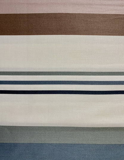 J.D.by Janine Mako-Satin Bettwäsche NEU Streifen Mehrfarbig Blau 155x220cm