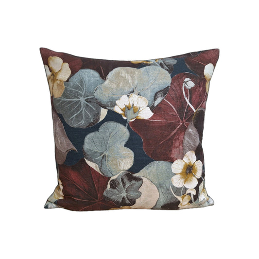 Sander moderne Kissenhülle EMBAR NEU Floral Burgund Senf Petrol Ceme 50x50cm