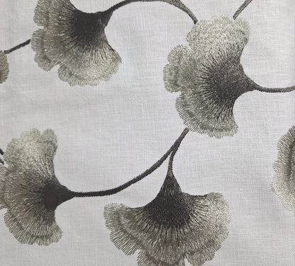 Sander moderner Tischläufer Ginkgo NEU Bestickt Natur Grau 50x140cm