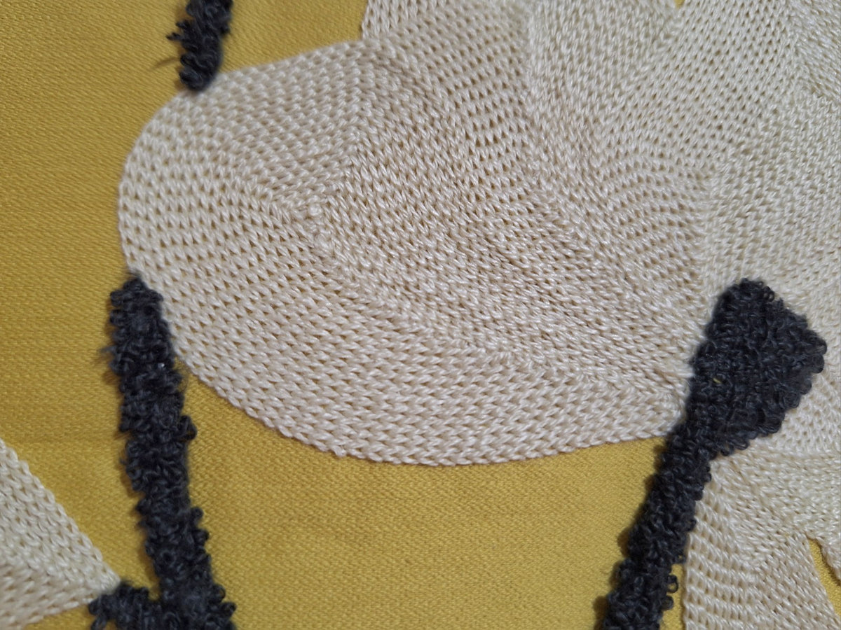 Schöner Wohnen  Kissenhülle Fleur Bestickt Natur Gelb 45x 45 cm