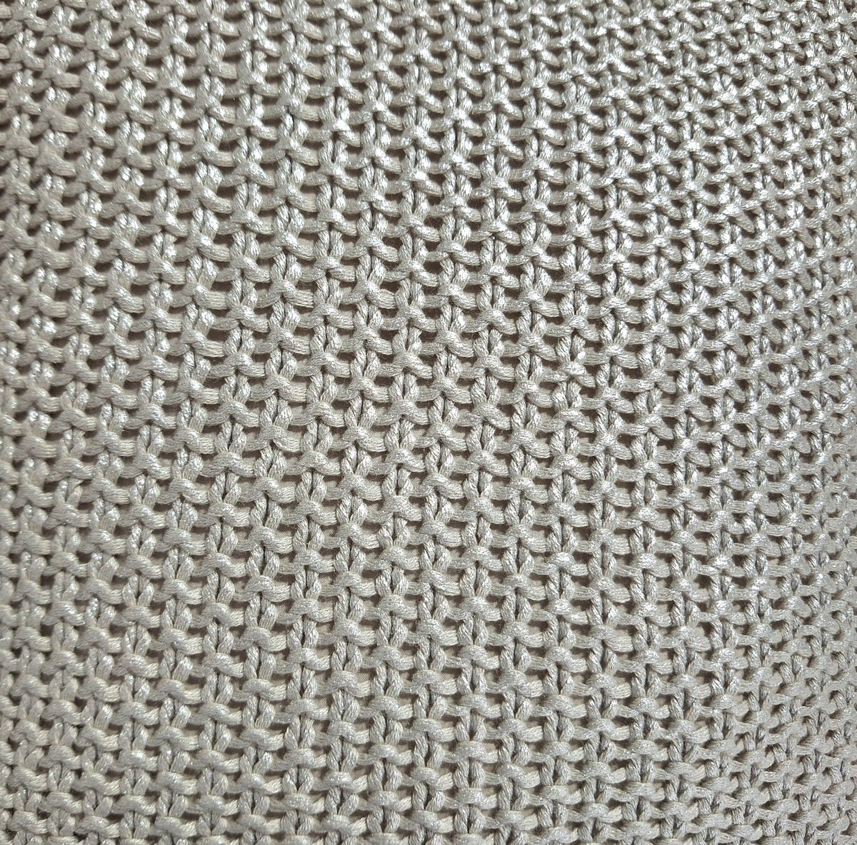 Kaheku moderne Kissenhülle GAGIA Strickoptik Silber 40x40cm