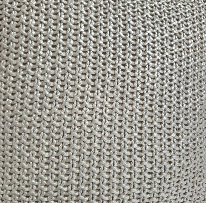 Kaheku moderne Kissenhülle GAGIA Strickoptik Silber 40x40cm