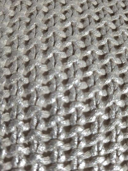 Kaheku moderne Kissenhülle GAGIA Strickoptik Silber 40x40cm