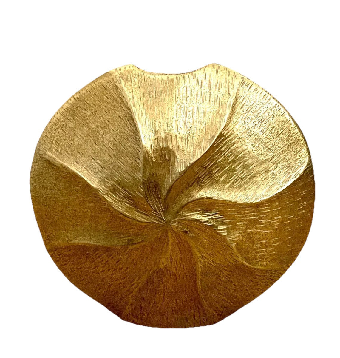 Gilde moderne Aluminium Vase SUNNY NEU Gold Relief Strukturiert 36 cm Hoch