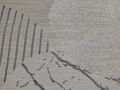 Apeltl moderne Jaquard Kissenhülle NEU Grafisches Design Creme Grau 49x49cm