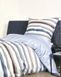 J.D.by Janine Mako-Satin Bettwäsche NEU Streifen Mehrfarbig Blau 155x220cm