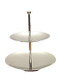 Fink Moderne Edelstahl 2er Etagere SAMUEL NEU Poliert 23 cm Hoch