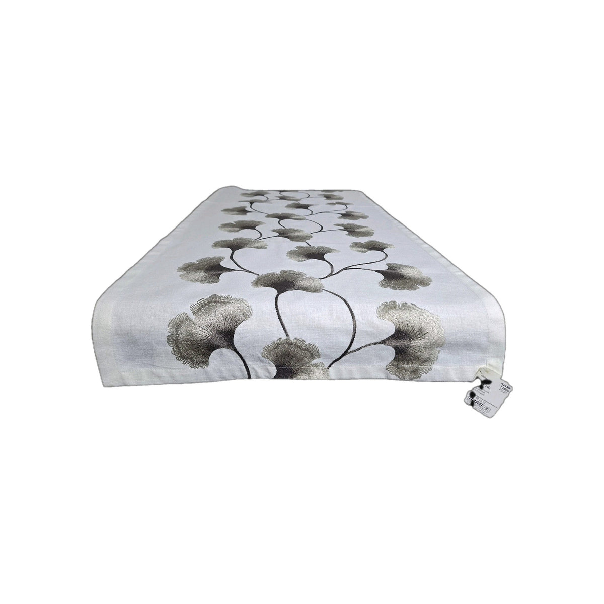 Sander moderner Tischläufer Ginkgo NEU Bestickt Natur Grau 50x140cm