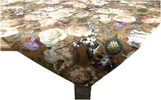 Apelt chice Mitteldecke im Digitaldruck NEU Blüten Cognac Multicolour 100x100 cm